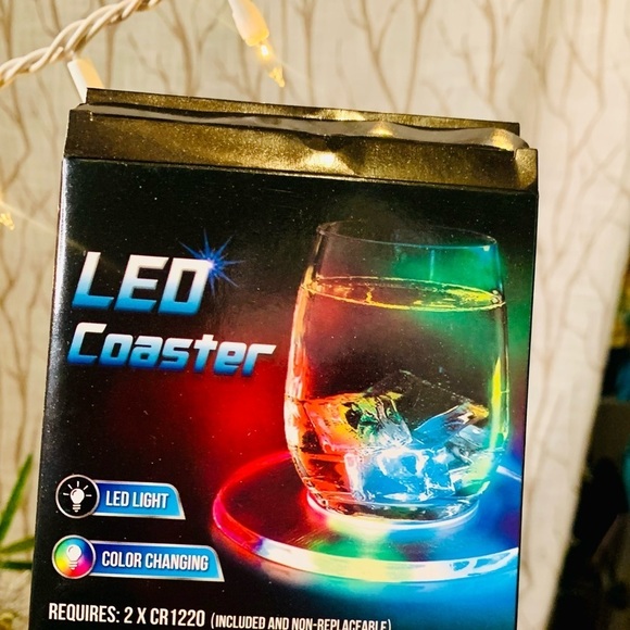 Holiday Bundle- He Sees You When Your Drinking Short Glass + LedCoaster - Picture 3 of 3